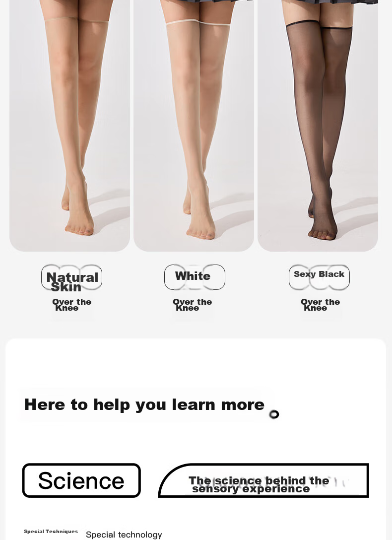 BONAS 26 New Mid-Calf Socks, Ultra-Thin Summer Women's Thigh-High Stockings, JK Sexy Non-Slip Mid-Calf Silk Stockings 15