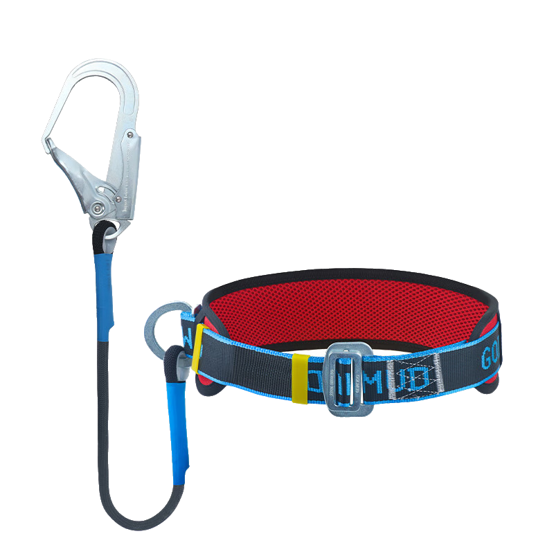 Geermu Single-Waist Safety Belt with Small Hook, 5 Meters, National Standard Electrical Safety Lanyard with Hook, GM3617