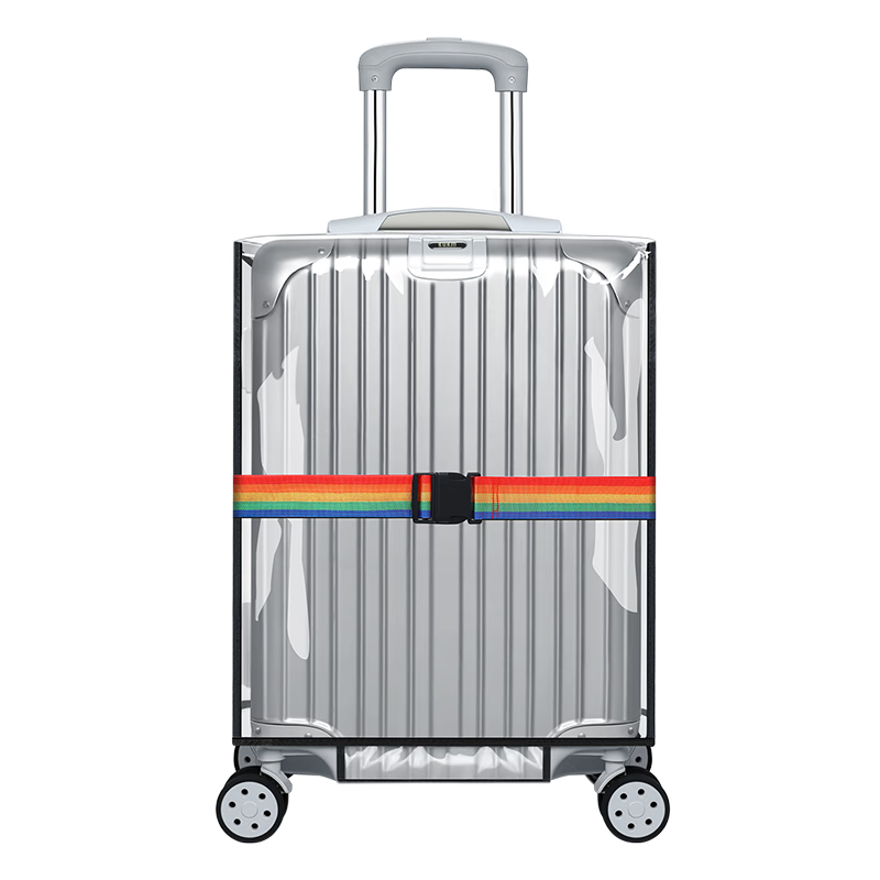 BUBM Luggage Protector, Water-Resistant Suitcase Cover, Strap, Thickened Wear-Resistant Travel Dust Cover, 28-Inch Trolley Case Cover