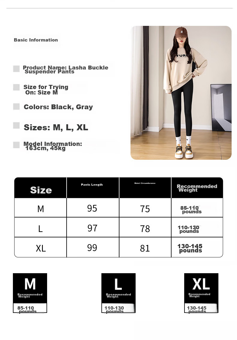 LangSha Leggings for Women, High-Waisted Tummy Control Butt-Lifting Shark Pants, Elastic Slim-Fit Ankle-Length with Three Velcro Straps for Autumn And Winter Outerwear 17