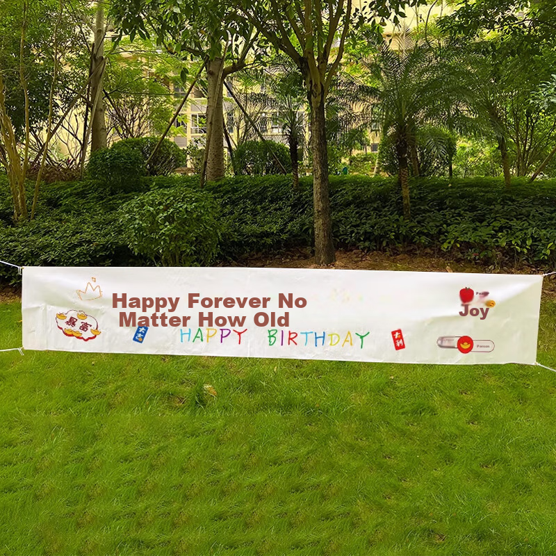 Abaoli Happy Forever Banner Backdrop, Balloon Children's Banner, Poster Decoration, Birthday Indoor Outdoor Party Setup