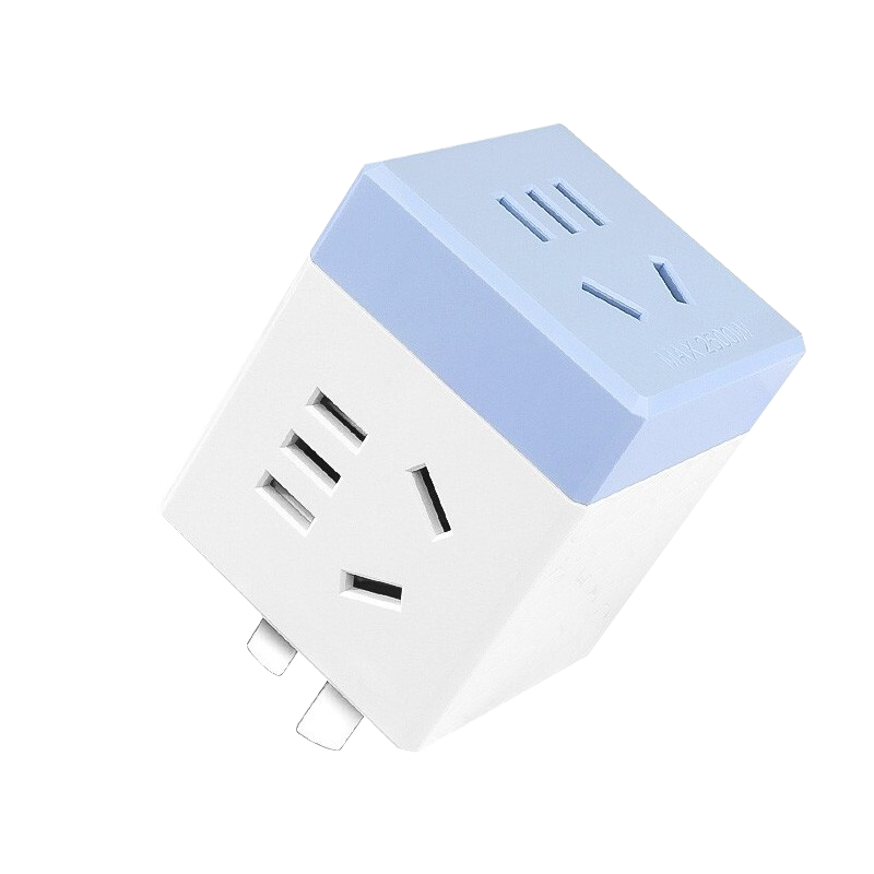 Delipow Power Strip, Three-In Multifunctional Socket, USB Charger/wireless Socket Adapter/travel Converter Plug, 1-To Adapter [Blue]