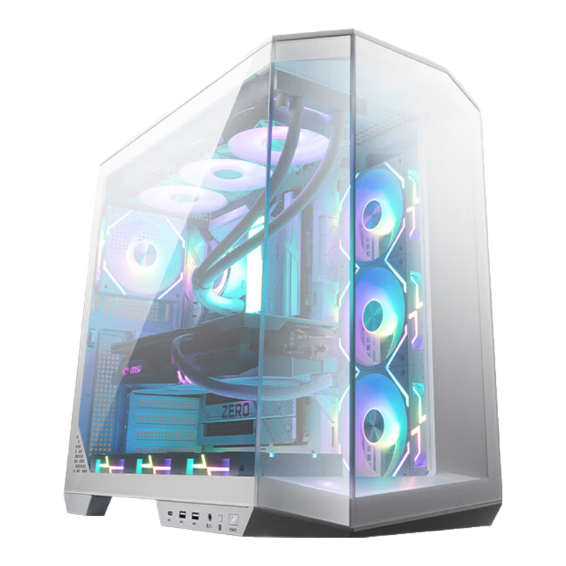 MSI White Blade PLUS MAG PANO 100L PZ WHITE Seaside View Computer Case (360mm Water Cooling, ATX Rear Mount, Supports E-ATX Motherboard, Supports 50 Series Graphics Card)