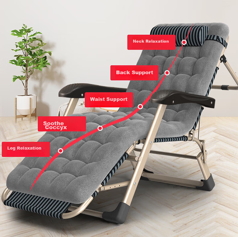 OKeefe Folding Bed Lounger, Office Nap Chair, Single Bed, Siesta Chair, Nap Bed, Accompanying Care Bed, with Reinforced Support Rod 11