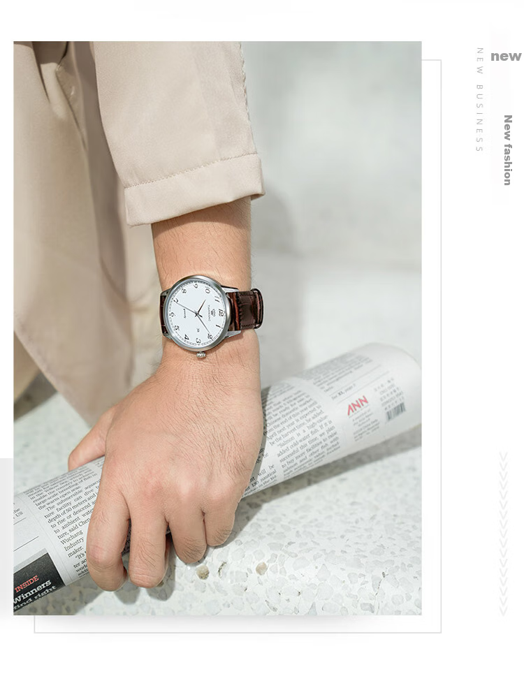 TIAN WANG Men's Watch, Student Watch Canghai Series Leather Strap Quartz White GS3886S.D.LC1.W 6