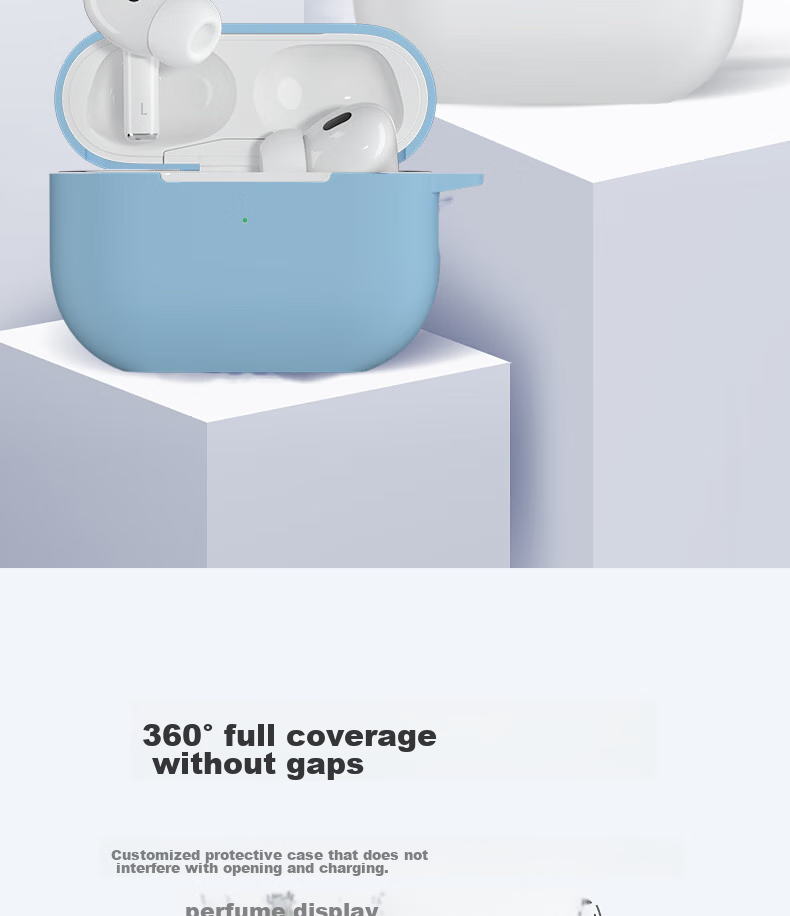 ESCASE AirPods Pro Second Generation Protective Case, Apple Pro2 Earphone Cover 2022 Model Storage Box Outer Shell, Liquid Silicone Skin-Friendly Soft Shell Full Protection Shockproof Case, I9 Black 2