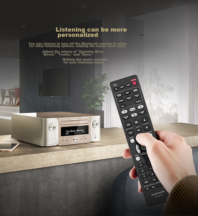 MARANTZ M-CR612 Speaker, HiFi Audiophile CD Player Two-In HEOS Lossless Music Streaming Wi-Fi/Bluetooth/Qplay/AirPlay2, Gold 10
