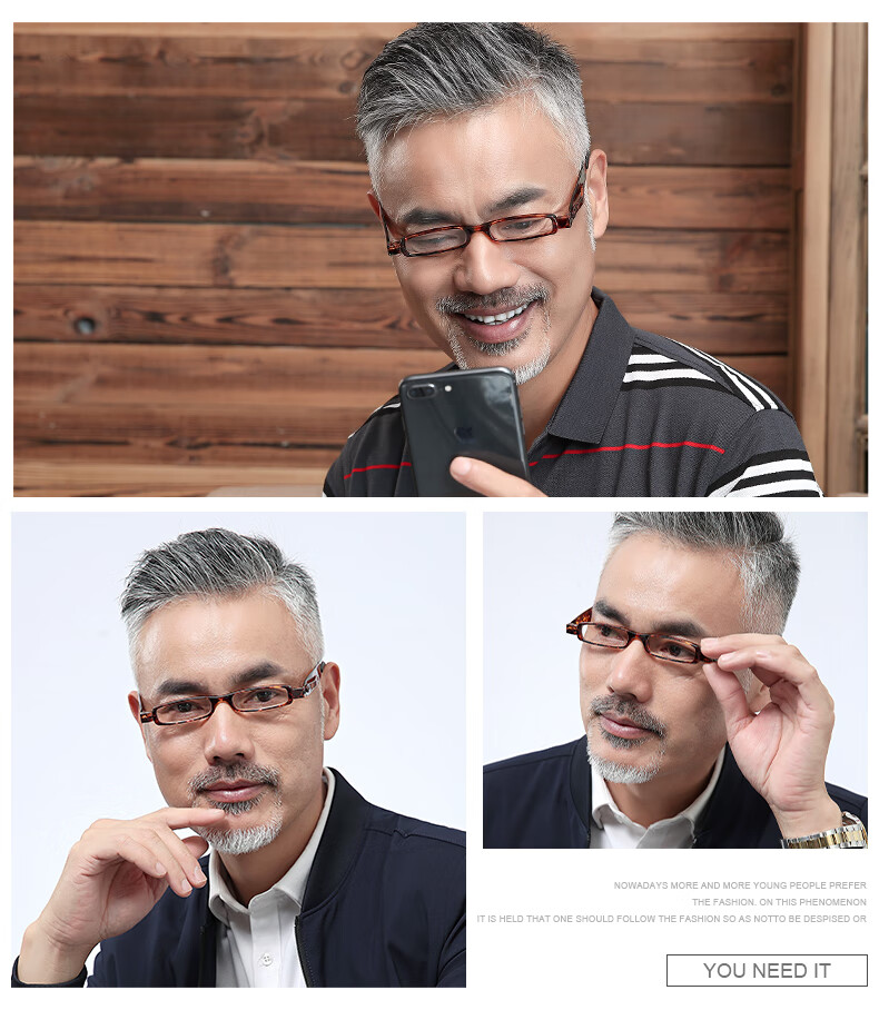Funsonca Rotating Portable Folding Ultra-Light Metal-Free Fashionable Reading Glasses for Men And Women, Imported Material 6107 Rich Red 100 Degrees 8