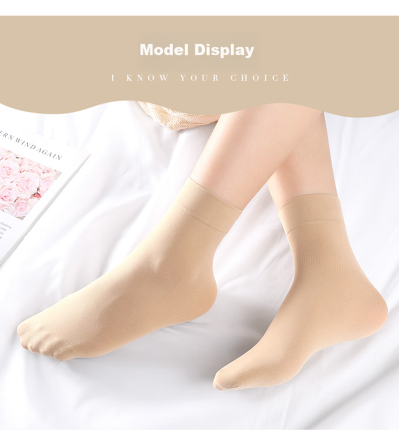 LangSha Silk Stockings for Women, Mid-Length Socks, Spring And Autumn Season, Medium-Thick Velvet Mid-Calf Socks, Black And Flesh Color, Thickened, Anti-Snagging, Wear-Resistant, Antibacterial Socks for Wome 11