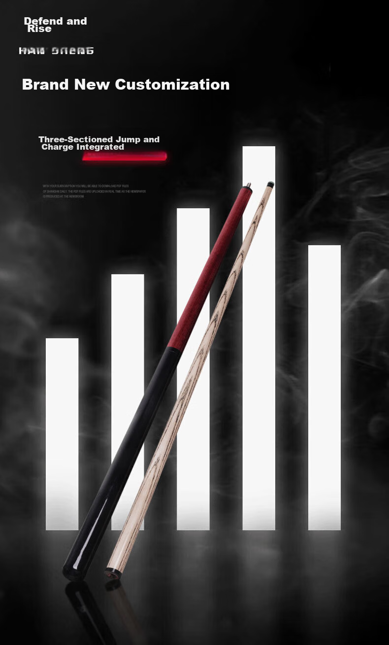 Jingnan Pool Cue, Jump Cue, American Open Cue, Big Head Cue, Three-Section Detachable Cue, Jump Cue 14mm 1