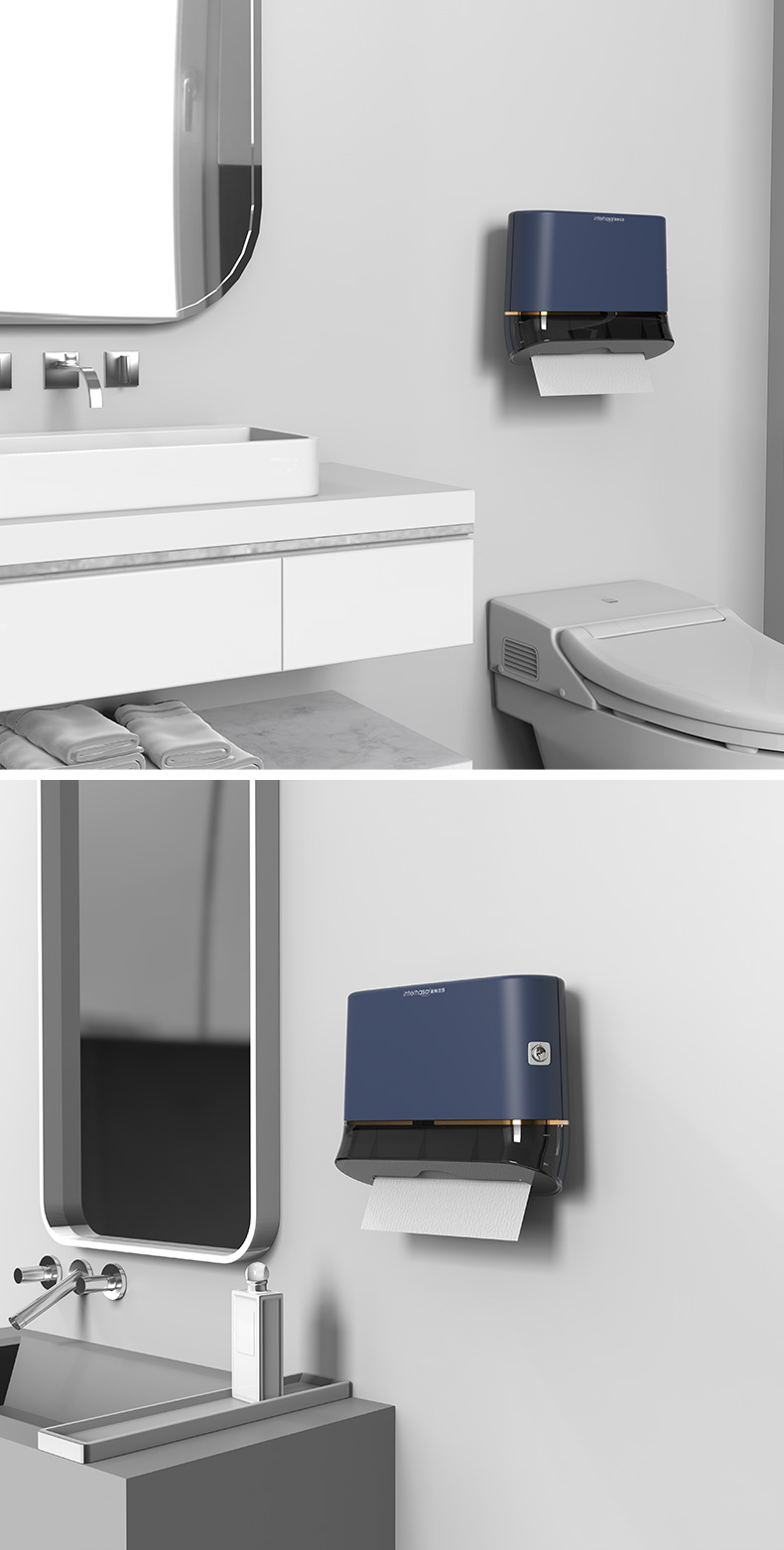 Interhasa! Wall-Mounted Toilet Paper Holder, Bathroom Tissue Dispenser, No Drilling Required E6002 14
