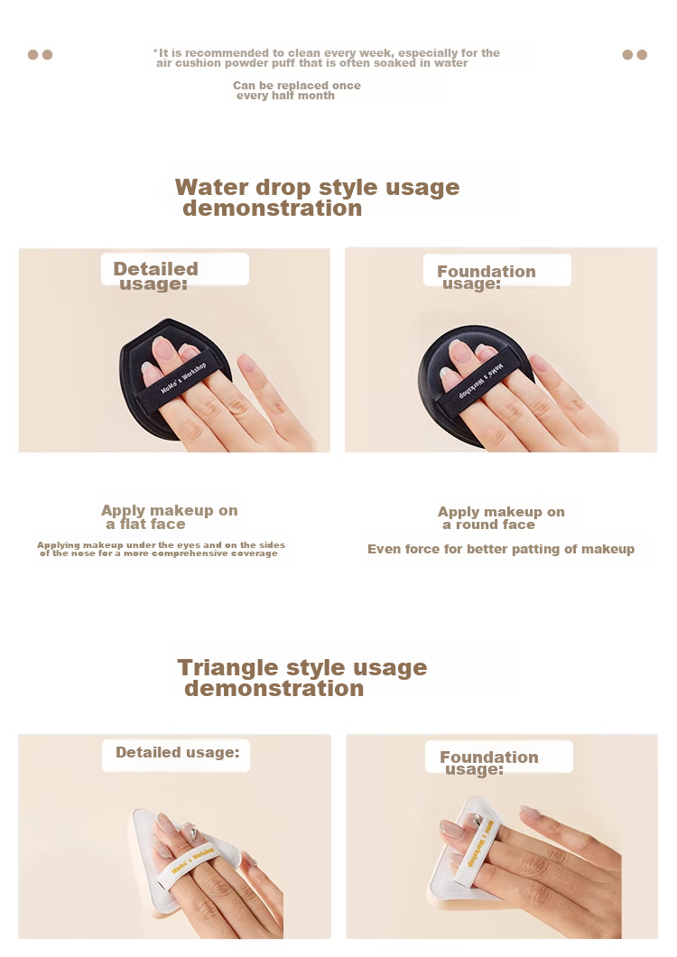 Maojiji Momo's Workshop Cotton Candy Cheese Air Powder Puff, White Water Drop Makeup, Smooth And Even, for Women's Day 8