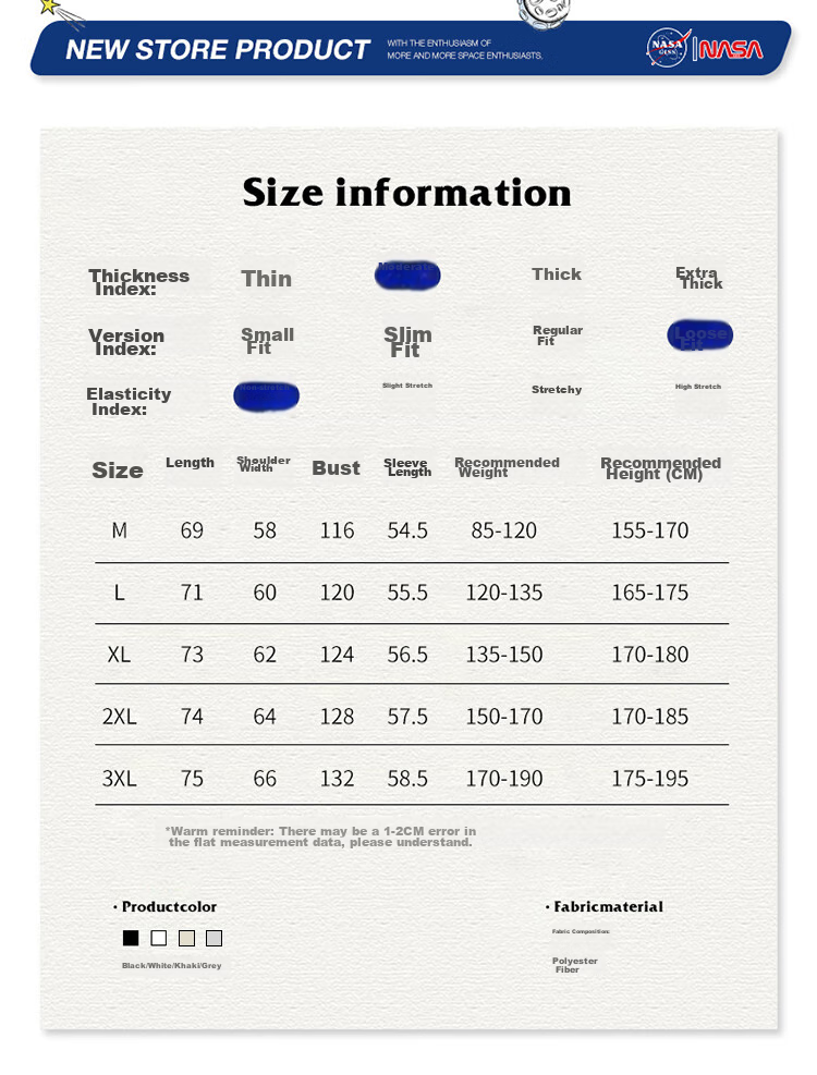 NASA GISS Sweatshirt for Men, Spring And Autumn Versatile Round Neck Long-Sleeve T-Shirt, Youth And Couple's Top Outerwear, Khaki, Size L 9