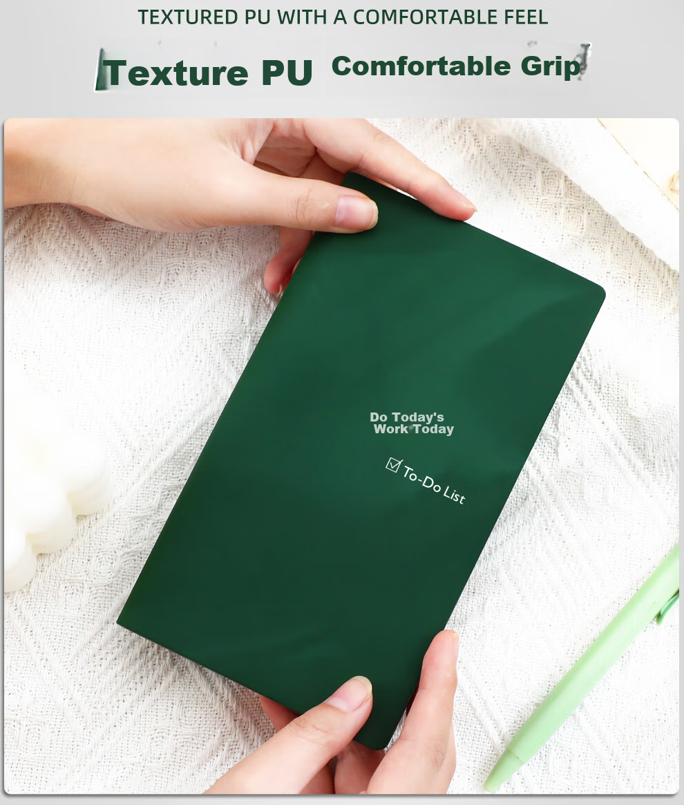 Zuolanzhe Daily Planner A6 Schedule Book, Daily Task List, Portable Self-Discipline Check-In Book, High-Quality Notebook, Time Management Efficiency Manual, Journal, Customizable, Dark Gree 5