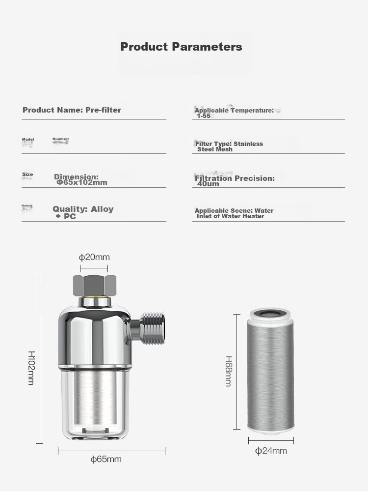 PURPAVWINNER Universal Water Heater Filter, No-Change Cartridge Washing Machine Pre-Filter, Whole-House Tap Water Purifier, Shower Head And Faucet Filter 3