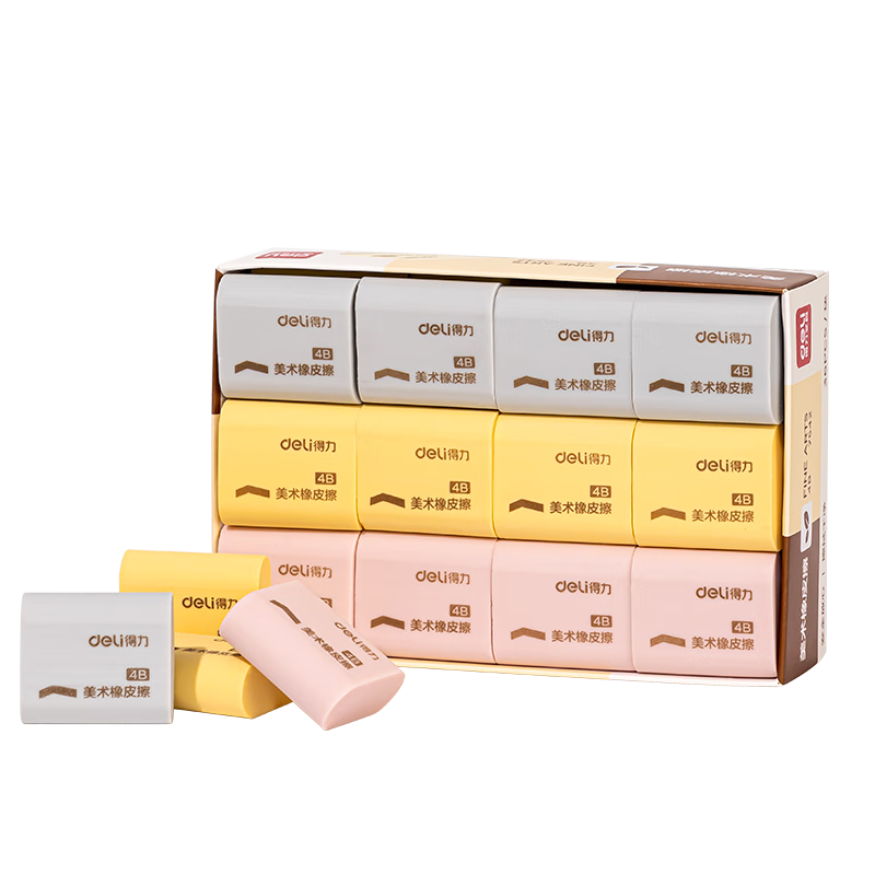 Deli (Deli) 36 Soft Student Erasers, Middle School And College Entrance Exam Blessing Gift, Multi-Color Exam Stationery Drawing Erasers