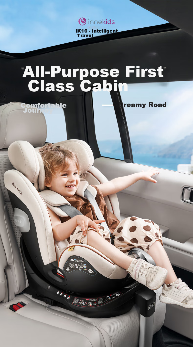 Innokids Child Safety Car Seat, Suitable for Ages 0-4 Ventilated And Heated, 360° Rotation, I-Size Certified, IK16N Black 2