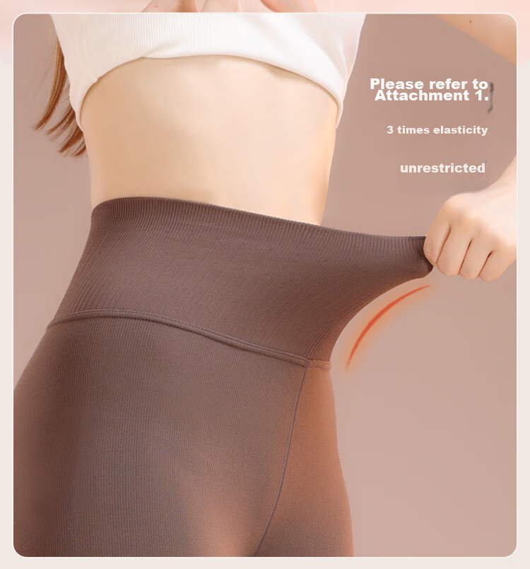 Ordifen [Warm And Antibacterial] Thermal Underwear for Women, Autumn And Winter High-Waist Tummy Control Seamless Tight Pants, Anti-Pilling, Coffee Color, XL 11