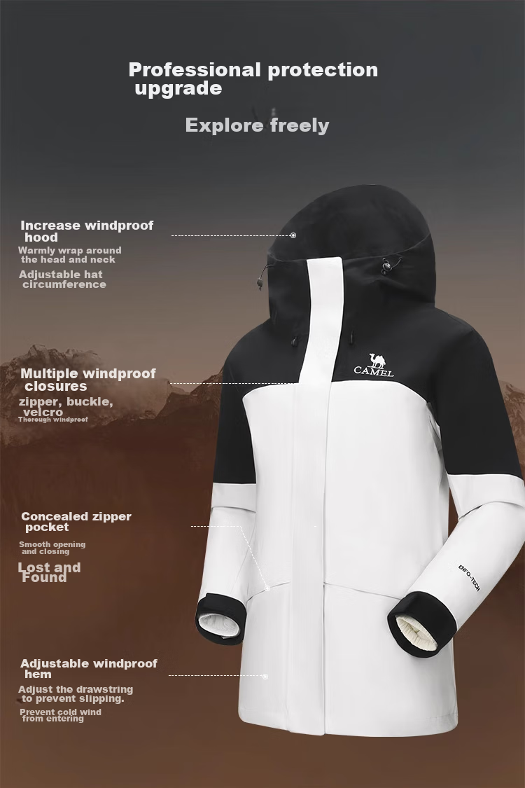 CAMEL Three-In Waterproof, Oil-Resistant, And Windproof Down Jacket, Lightweight Ski Suit for Men [Bianran] A13CA3a1099 6