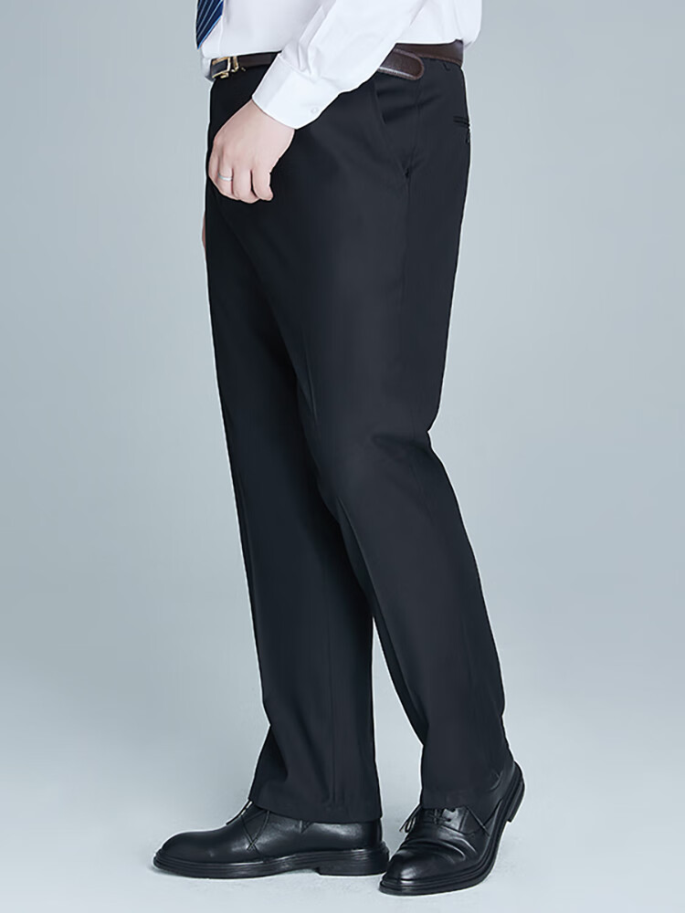 Ayoupang Large Size Formal Dress Pants for Men, Business Casual Solid Color Trousers, Plus-Size Loose Straight-Leg Work Pants for Office Wear 8