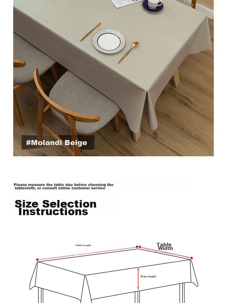 Mihua Tablecloth, Waterproof, Oil-Proof, Heat-Resistant, High-Temperature PVC Placemat for Dining Table, TV Cabinet, Coffee Table, Desk Pad, 1.4*1.6 12