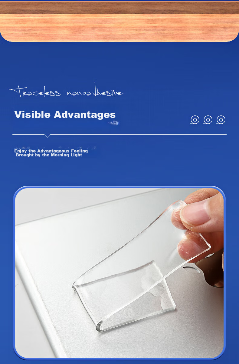 M&G Stationery Invisible Nano Double-Sided Tape, 30mm*5m*1mm, Bubble Case Style with Non-Stick Sides, for Home And Car Use, Poster Spring Festival Couplets Adhesive Fixing Sticker AJD957AT 12