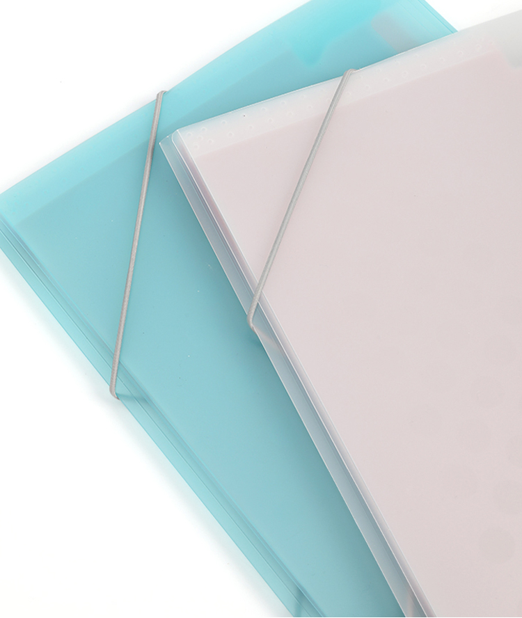 Kokuyo Accordion File A4 Pastel Cookie 6 Layers 7 Pockets Thin Document Organizer with Elastic Band for Students Transparent 1 Piece 5