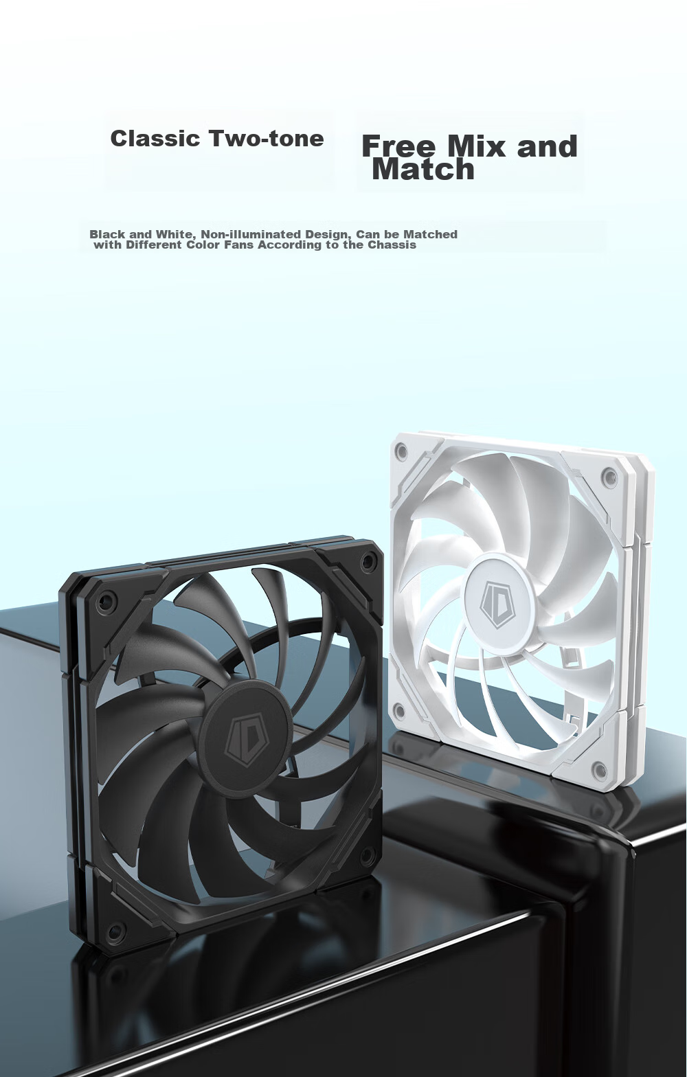 ID-COOLING 12CM Thin Fan, 12015 Non-Luminous Case Fan in White, Ultra-Thin 15mm Specification, Suitable for ITX Bottom-Mounted Computer Cooler Modification, TF-12015 2