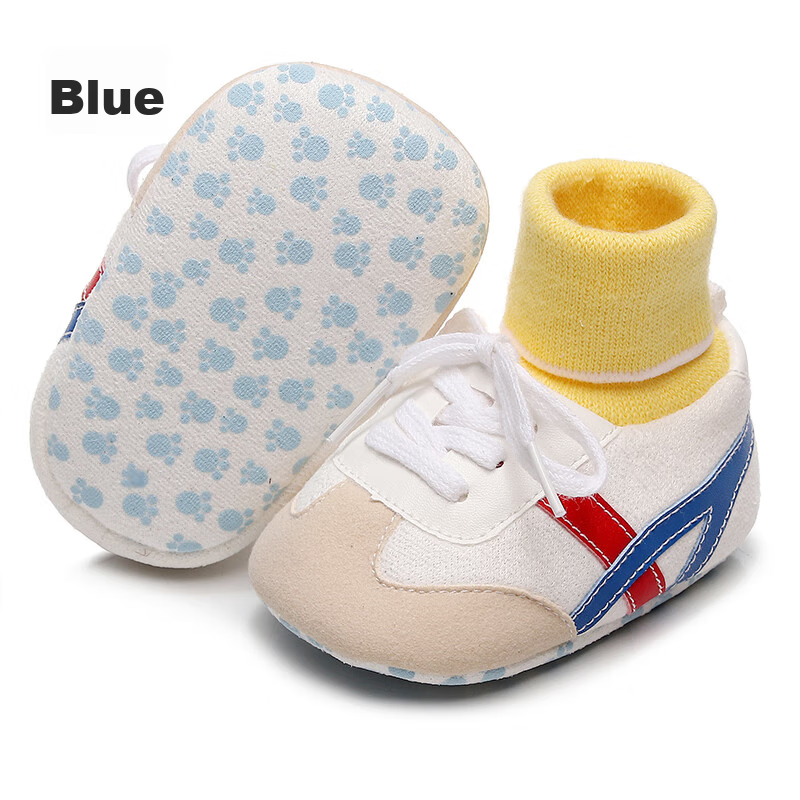 LAXIALIYA Baby Shoes, Infant Footwear, Newborn Shoes And Socks, Pre-Walking Shoes, Toddler Walking Shoes for Boys, Cotton Shoes, 0-1 Year Old, Spring And Autum