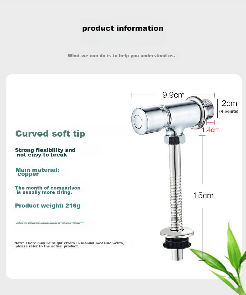 BSITN Bathroom Urinal Flush Valve, Brass Hand-Operated Flush Valve, Toilet Urinal Switch Valve B5003 11