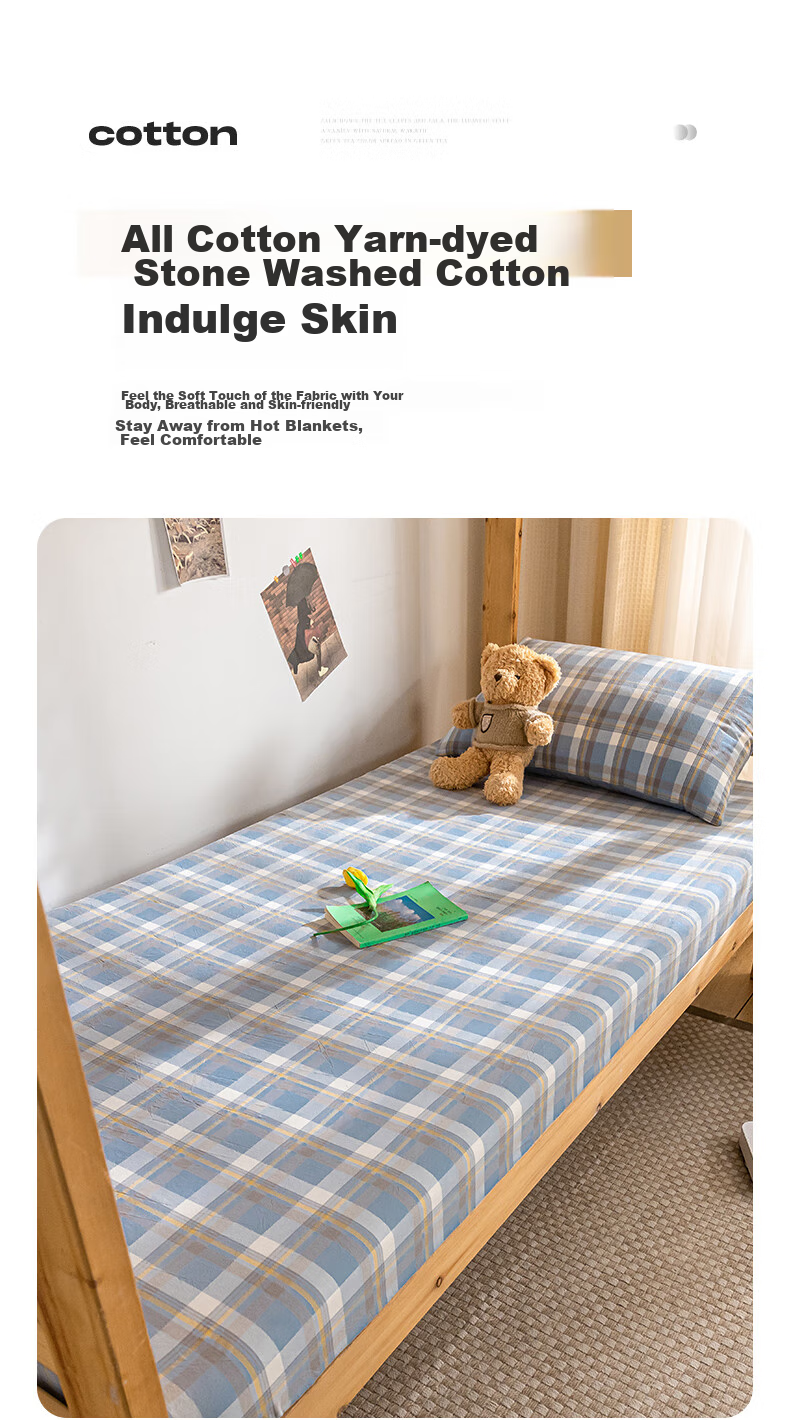 Hengyuanxiang Class A Pure Cotton Bed Sheet, Mattress Cover for Student Dormitory, Protective Cover to Prevent Dirt, Washable Bedspread, 80*200cm 10
