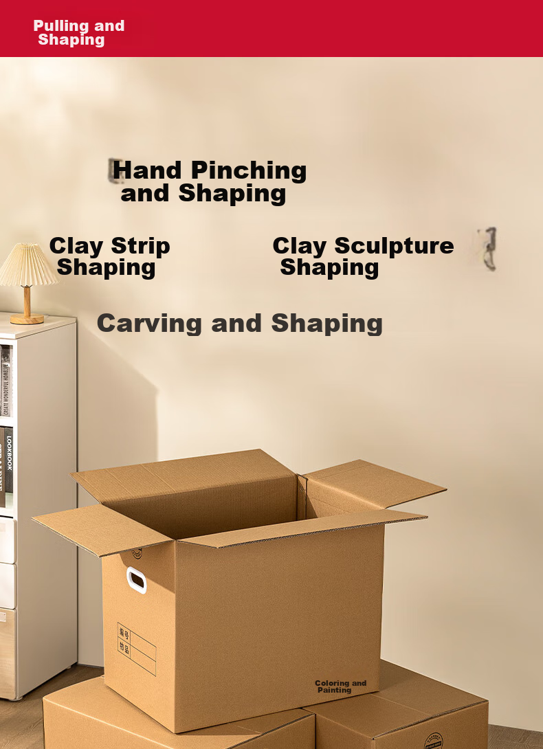 Deli Moving Kraft Paper Boxes, Thickened Foldable 110L Large Capacity 50kg Load-Bearing with Handles And Lids, 2 Pieces PK146 1