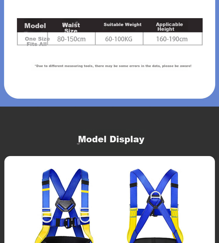 Guangjia Five-Point Safety Harness, Quick-Connect Type, for Outdoor High-Altitude Work, Fall Protection Safety Rope [Fast Delivery from Beijing Warehouse], Five-Point Single Small Hook 1.8 Meters 3