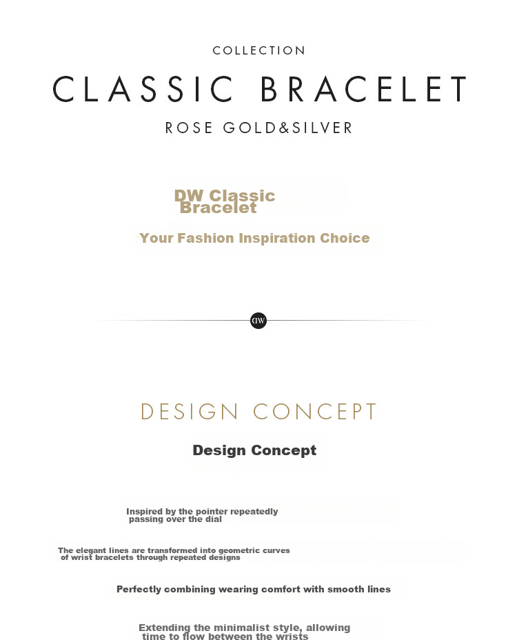 DanielWellington DW Bracelet for Women, Classic Rose Gold Small Bangle Couple Style DW003 Birthday Gift for Girls 2