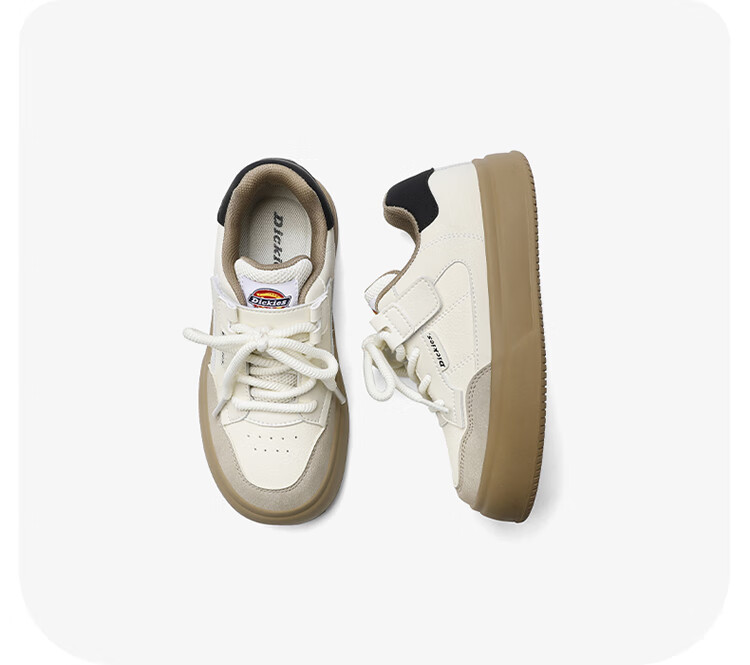 Dickies Children's Canvas Shoes, New Spring And Summer Style for Girls, Casual Shoes with Fleece Lining, Comfortable Training Shoes for Older Kids, Lightweight Versatile White Sneakers for Students 24