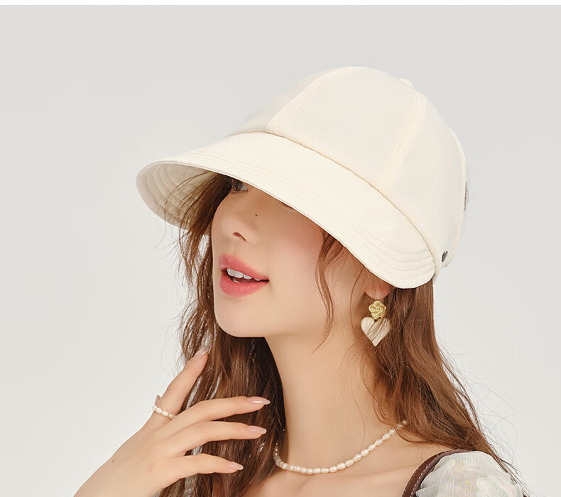CACUSS Women's New Summer Sun Hat with Mask Strap, Ice Silk Visor Cap, UV Protection Cycling Baseball Cap 18