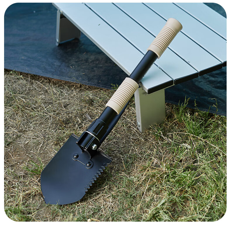 SHEFFIELD Swiss Military Folding Shovel Multi-Functional Small Iron Spade Hoe Outdoor Camping Fishing Shovel Car-Mounted 11