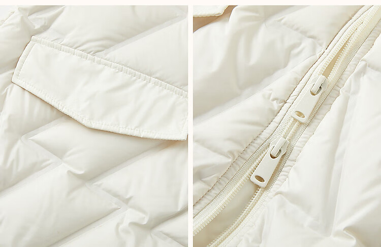 Dme [Yingfengsuixue] Winter 400T Spring Yafang Geometric Pressure-Laminated 90% Duck Down Hooded Warm down Jacket for Wome 8