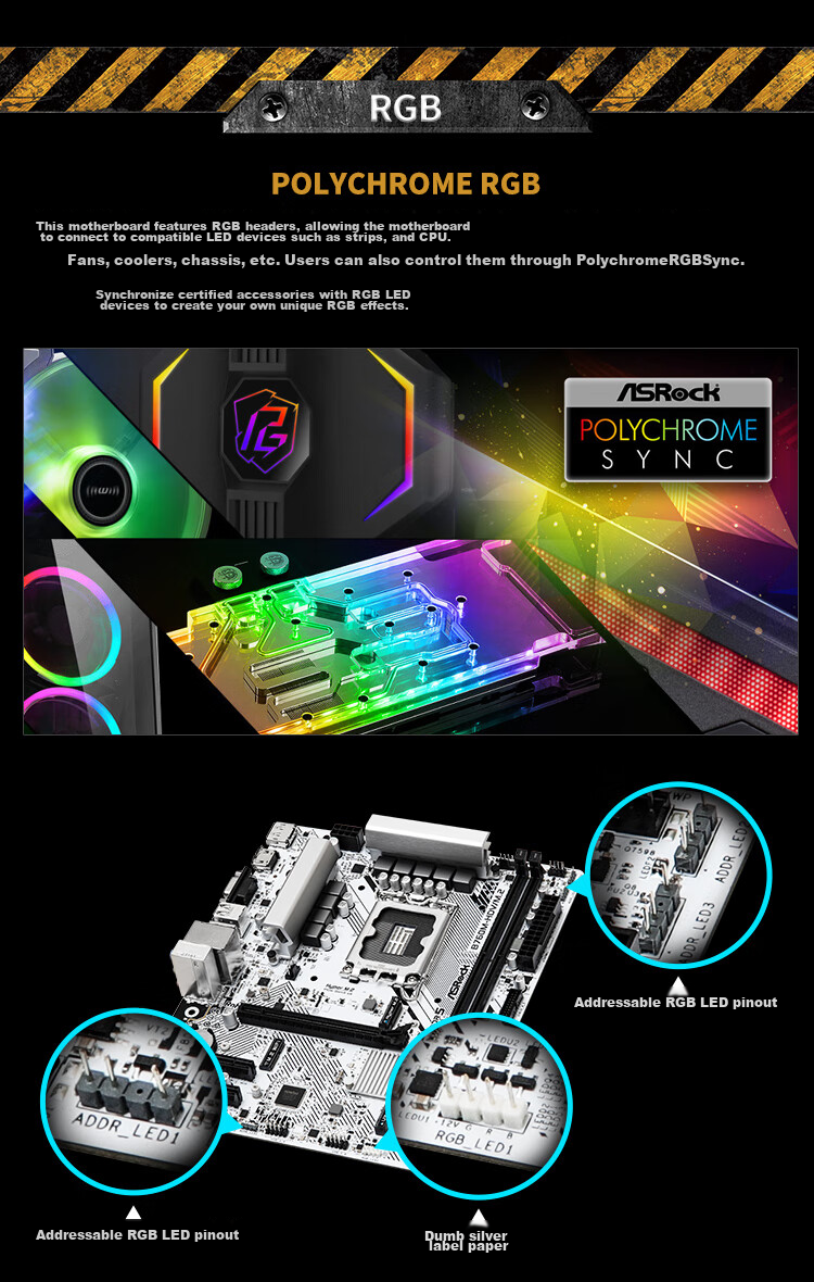 ASRock B760M-HDV/M.2 D5 Motherboard Supports CPU 12600KF/14490F/14400F (Intel B760/LGA 1700) 1