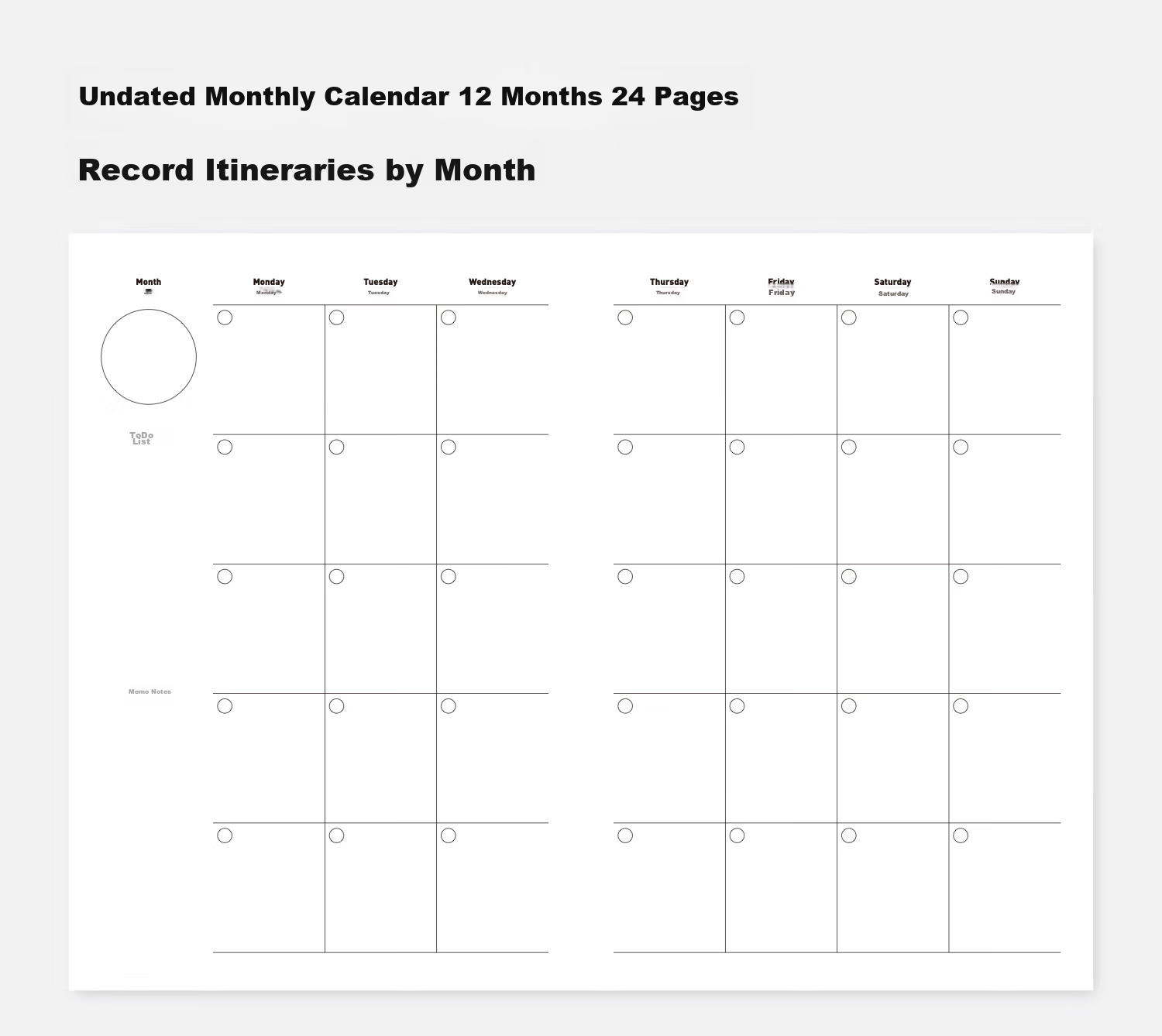 Chenzao's Efficiency Handbook for Weekly And Monthly Planning in One's Lifetime, A5 Size, 152 Pages - As The Day Advances 11