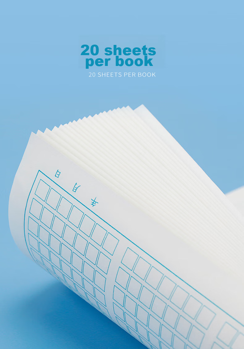 Huaxiawanjuan 4-Pack Math Calculation Alignment Paper Intermediate Draft Notebook for Elementary Students, Vertical Calculation Practice Paper with Zones, Draft Paper for Verification, Second And Third Grade Calculation Book, High School Student Learning Tool 8