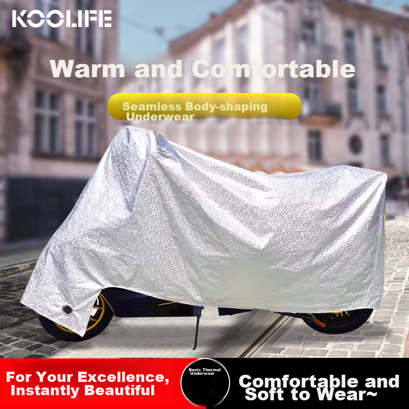 KOOLIFE Electric Vehicle Full Cover, Waterproof, Sun-Proof, Dust-Proof, Thickened Windproof And Snow Protection All-In Car Cover for Electric Scooters And Motorcycles
