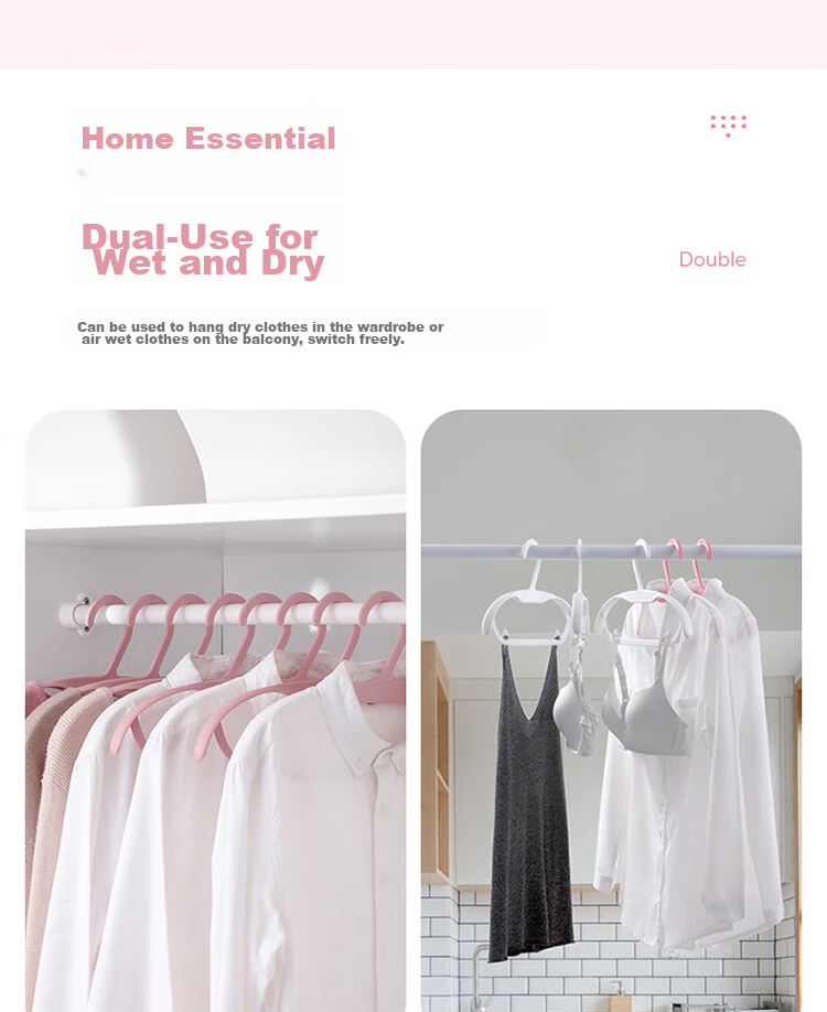CHAHUA Clothes Hangers, Wide Shoulder Non-Slip Drying Rack, Clothes Support Hanger, Suit Plastic Coat Rack, Pack of 6 12