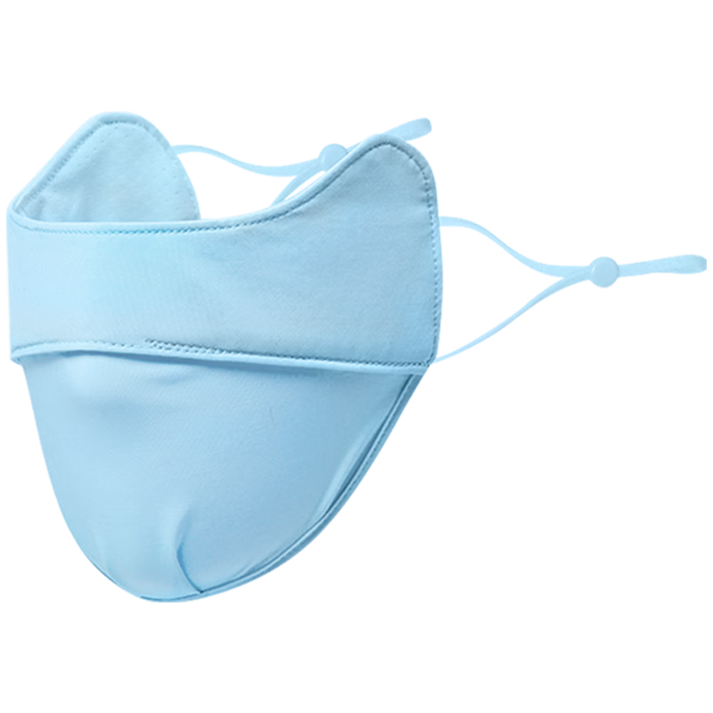 JOYTOUR Sun Protection Face Mask, UV-Resistant Face Mask, Ice Silk Thin Breathable Open Face Mask, Face Shield Mask, Sky Blue