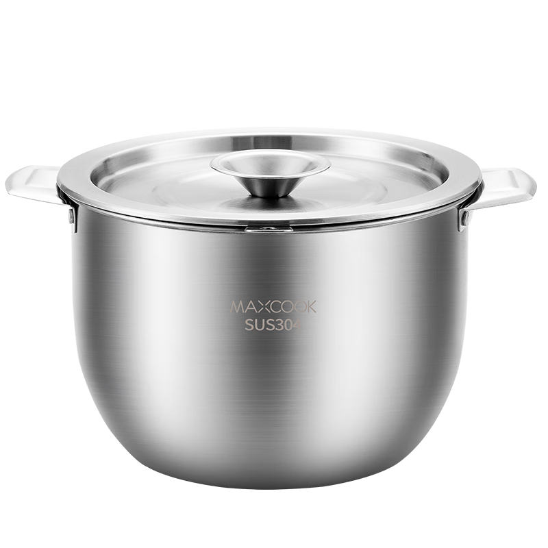 MAXCOOK 304 Stainless Steel Lard Container Seasoning Bowl, Lard Bowl Seasoning Jar Condiment Pot, 5.2L with Lid MCWA9028