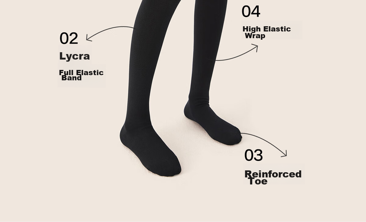Mianzhuwu Anti-Slip Slim Leg Thigh Socks Knee Protection High Tube Pure Cotton 10A Antibacterial Non-Slip Over-Knee Socks Women's Long Socks 2 Pairs 4
