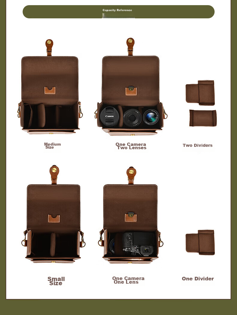 CWATCUN Shoulder Camera Bag, Photography Bag, Crossbody Handheld Vintage Women's Camera Bag, Mirrorless DSLR Handmade Sewn Commuter Bag 5