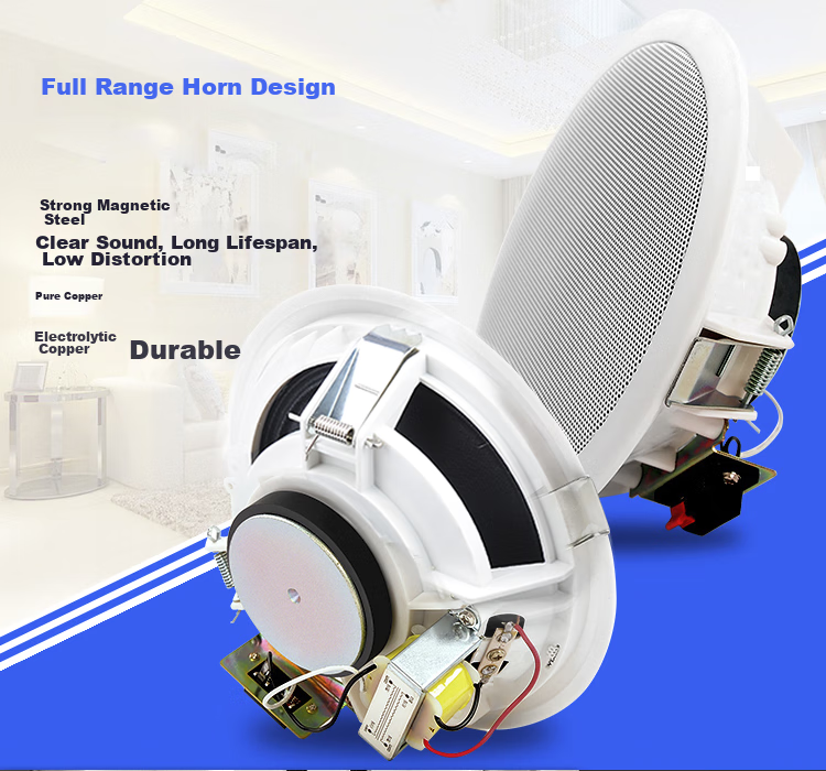 Newmine R16 Constant Voltage Ceiling Speaker Sound System Set, Suspended Ceiling Background Music Public Address Amplifier Speaker System (One-To) 13