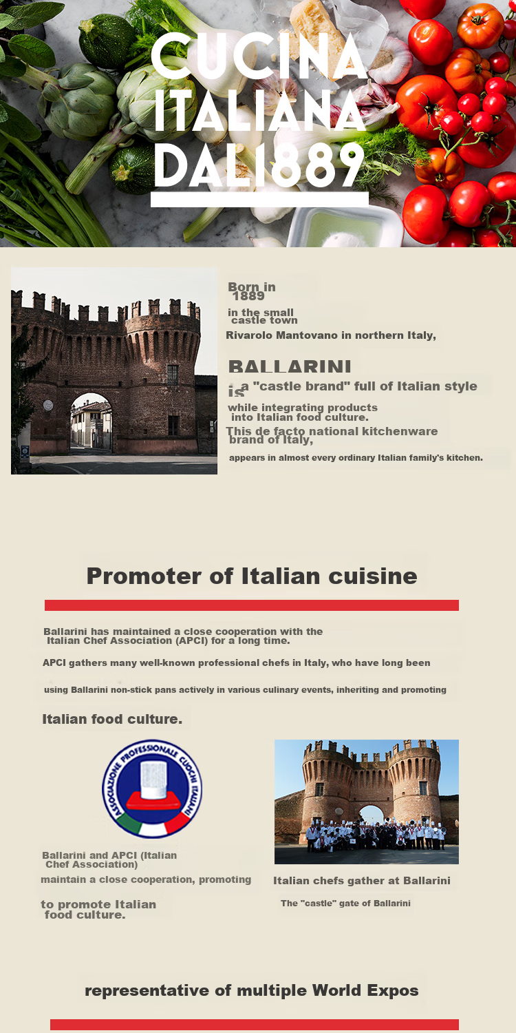 BALLARINI Non-Stick Pan Compatible with Induction Cooker And Gas Stove, Imported Flat Bottom Wok, Large Belly Pan, Stir-Fry Pan, Bologna 28cm 16