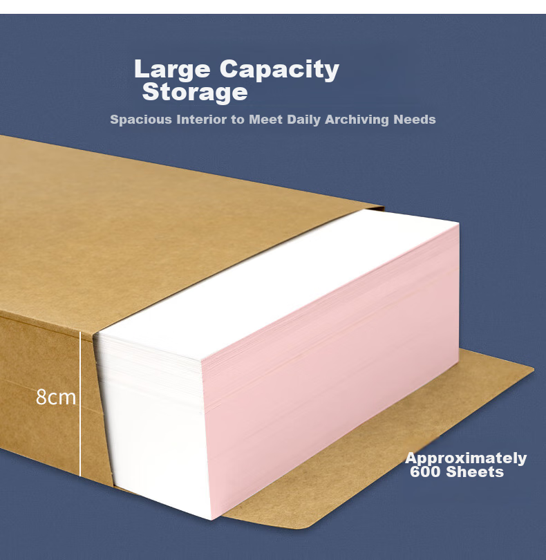SIMAA 25 Bid-Specific A4 Imported Wood Pulp 200g File Folders Document Envelopes Data Folders Side Width 8cm 6836 6